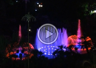 LED подсветка фонтана в городе Сочи